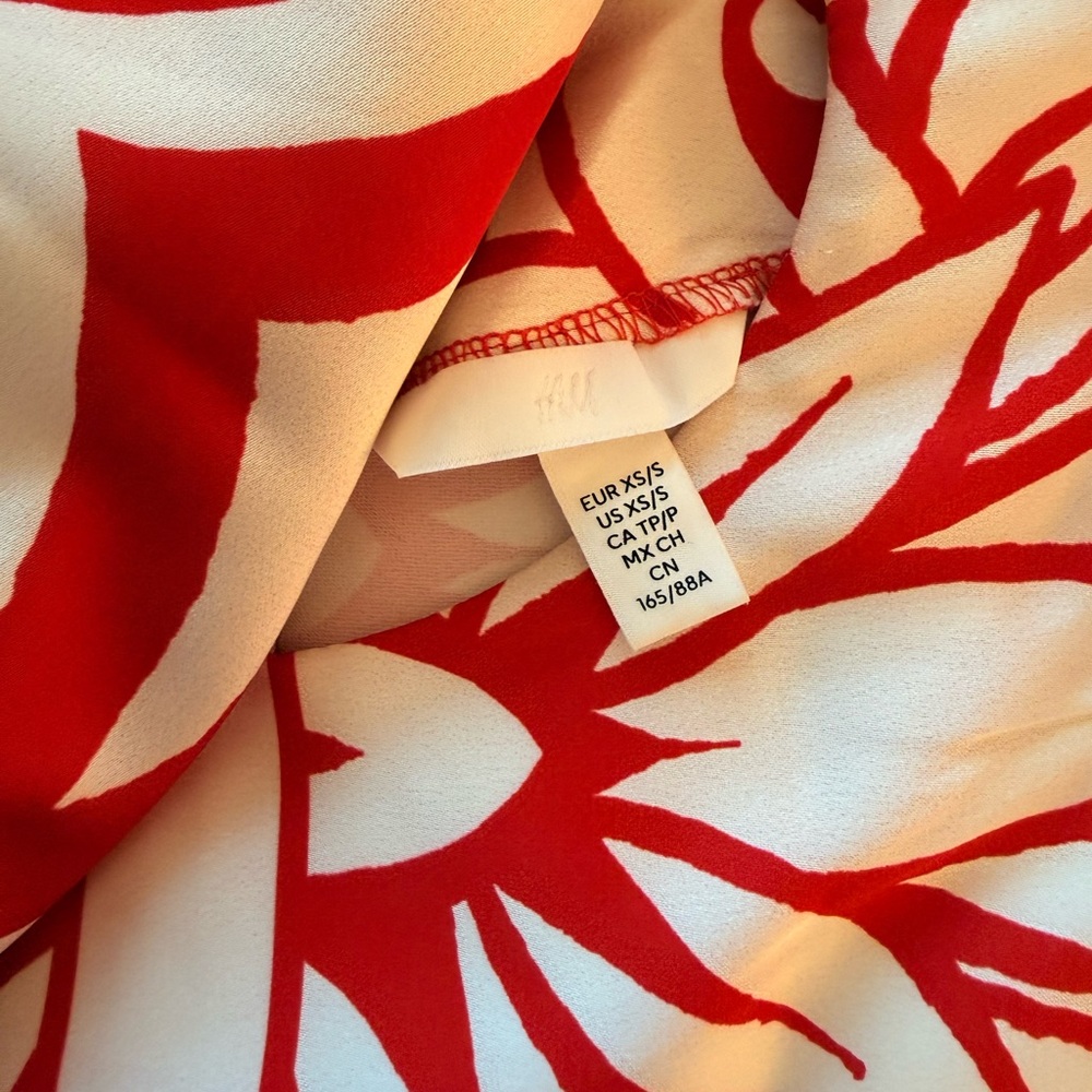 Limited edition Vibrant Red and White Patterned Maxi Dress - Picture 6 of 6
